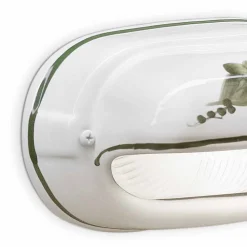 Ferroluce Garten-Wandlampen-Horizontale Außenwandleuchte aus handbemalter Keramik Efeu - Brindisi