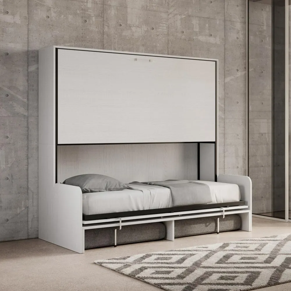 Viadurini Night Design Klappbett-Horizontales Klapp-Etagenbett mit Sofa Made in Italy – Collaborative