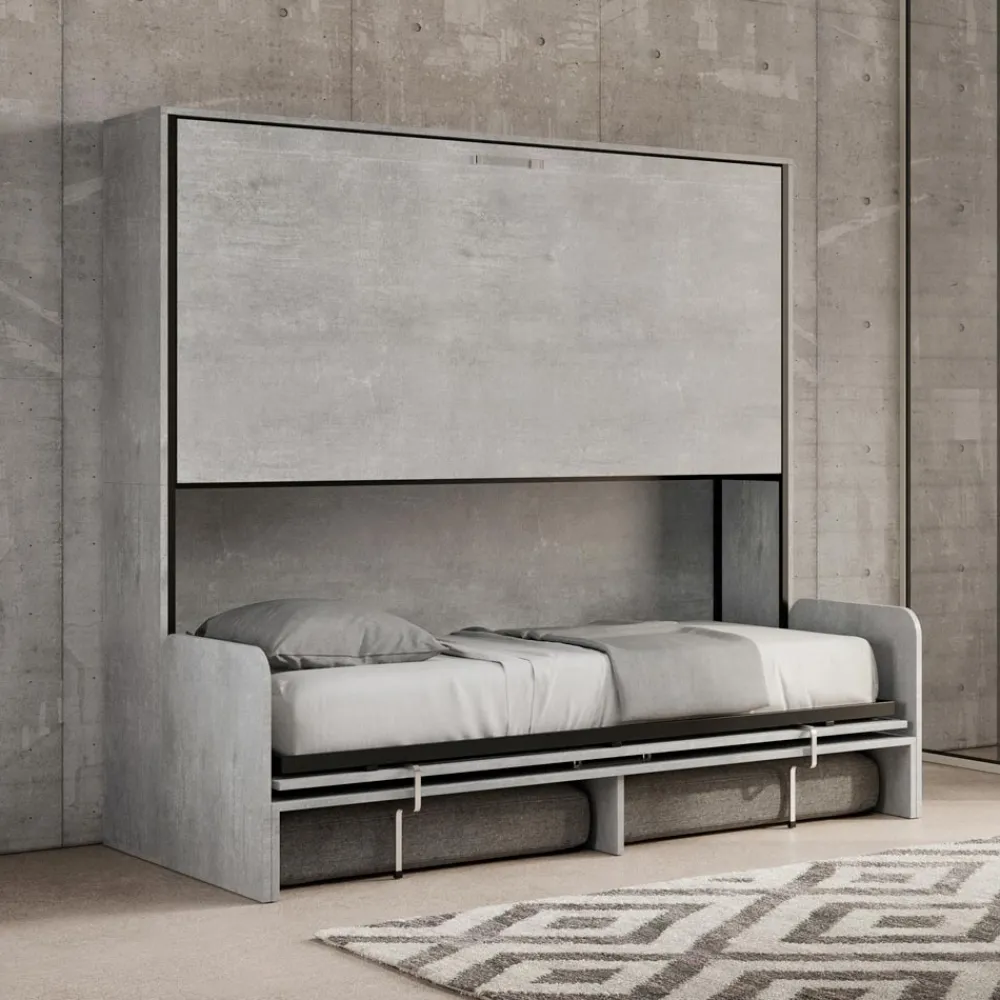 Viadurini Night Design Klappbett-Horizontales Klapp-Etagenbett mit Sofa Made in Italy – Collaborative