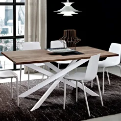 Viadurini Living Esstische-HPL Esstisch mit Metallfuß Made in Italy, Precious - Carlino