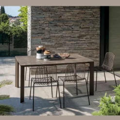 Viadurini in the Garden Gartentische Fest-HPL-Gartentisch mit Aluminiumstruktur Made in Italy - Carl