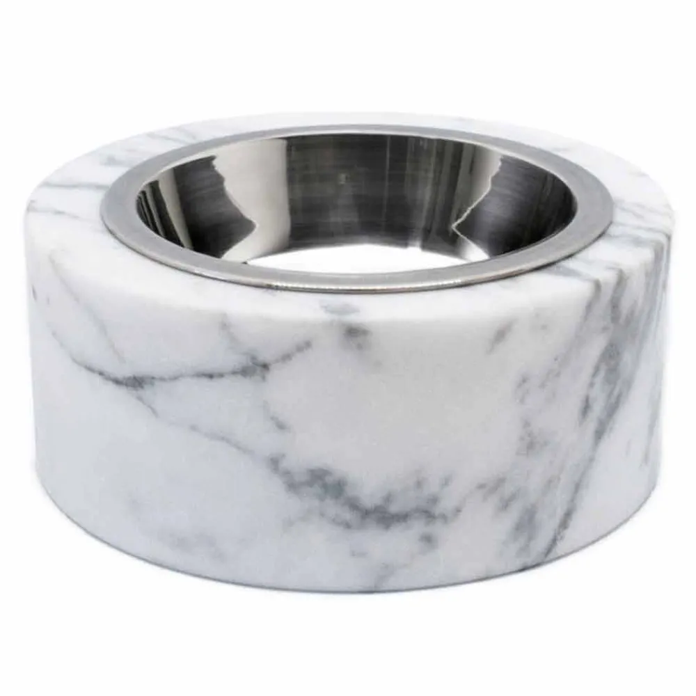 Viadurini Pet Collection Deko Artikel Und Wohnaccessoires-Hunde- und Katzenschale aus weißem Carrara-Marmor Made in Italy - Ciotta