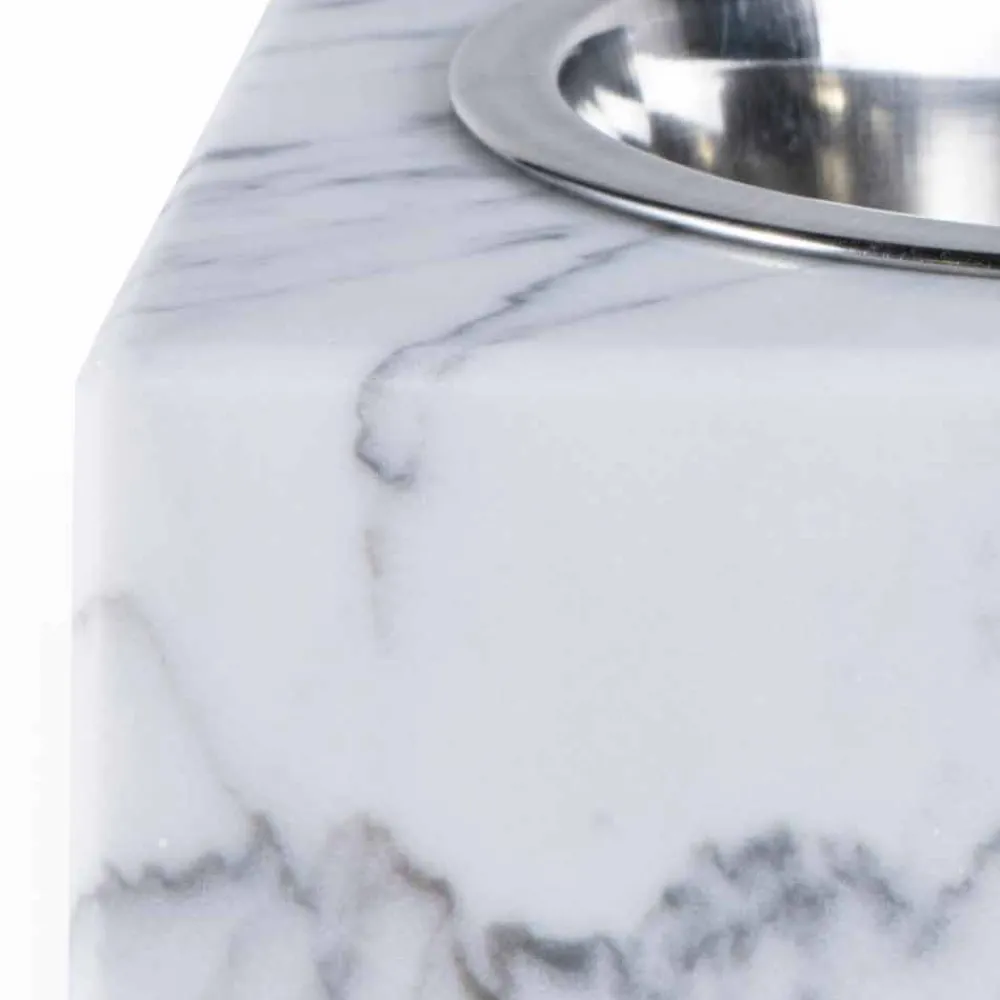 Viadurini Pet Collection Deko Artikel Und Wohnaccessoires-Hunde- und Katzenschale aus weißem Carrara-Marmor Made in Italy - Ciotta