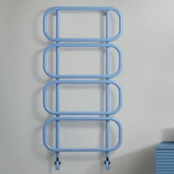 Scirocco H Handtuchheizkörper Wasser-Hydraulische Handtuchwärmerleiter aus farbigem Flachstahl Made in Italy - Kette