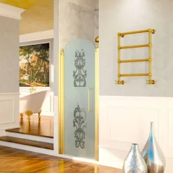 Scirocco H Handtuchheizkörper Wasser-Hydraulischer Designer-Handtuchwärmer Caterina Gold aus Messing