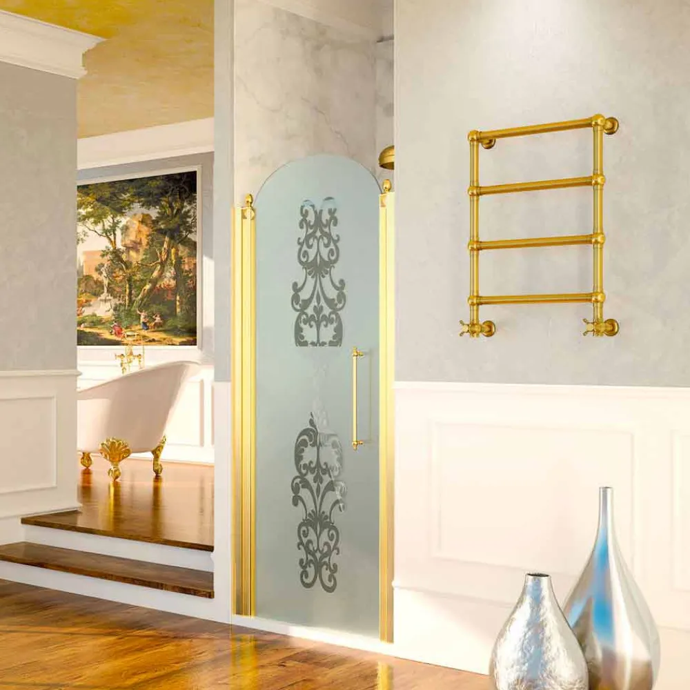 Scirocco H Handtuchheizkörper Wasser-Hydraulischer Designer-Handtuchwärmer Caterina Gold aus Messing