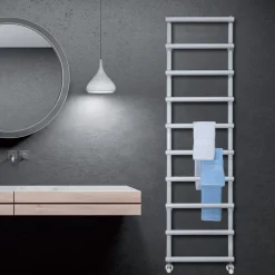 Viadurini Radiators Handtuchheizkörper Wasser-Hydraulischer Handtuchwärmer mit kreisförmigen Elementen, hergestellt in Italien – Erdbeere