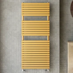 Viadurini Radiators Handtuchheizkörper Wasser-Hydraulischer Handtuchwärmer aus Kohlenstoffstahl Ocker Made in Italy - Tepore