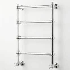 Scirocco H Handtuchheizkörper Wasser-Hydraulischer Handtuchwärmer für Badezimmer aus verchromtem Messing Made in Italy - Caterina