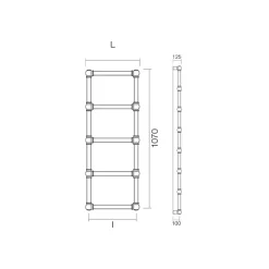 Viadurini Radiators Handtuchheizkörper Wasser-Hydraulischer Handtuchwärmer aus Messing mit Verbindungskugeln, hergestellt in Italien – Ricotta