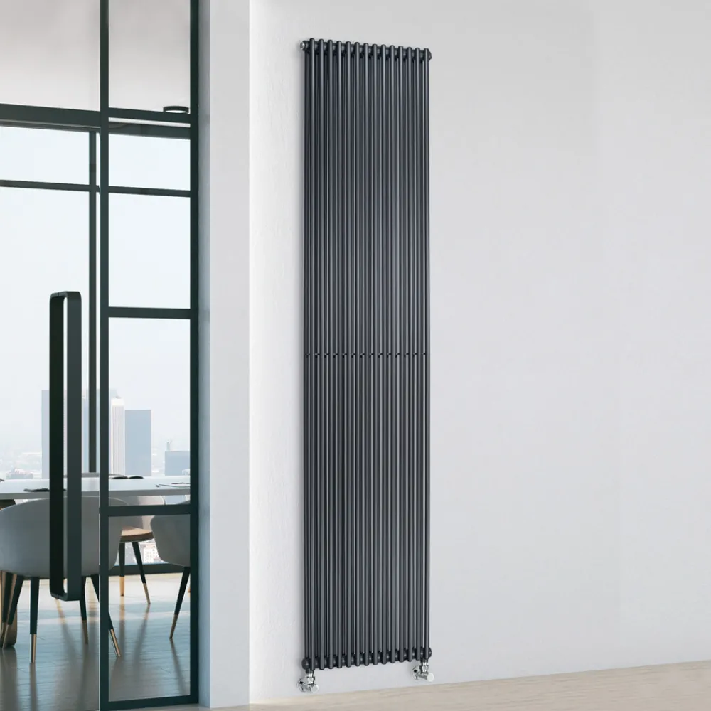 Viadurini Radiators Heizkörper Hydraulisch-Hydraulischer Heizkörper mit doppelter Reihe vertikaler Elemente, hergestellt in Italien – Pasticcio