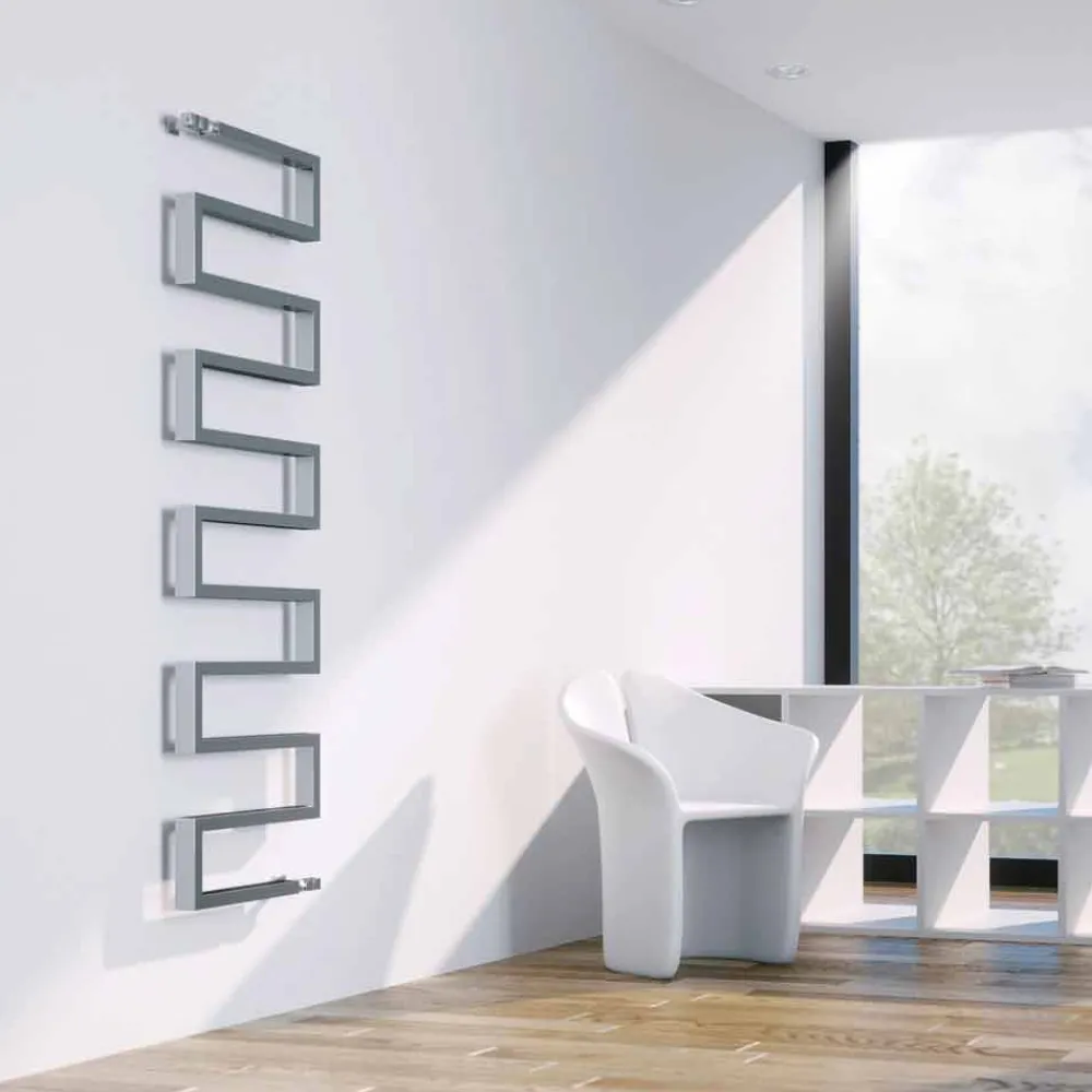 Scirocco H Design Heizkörper Chrom|Heizkörper Hydraulisch-Hydraulischer Heizkörper vertikal Snake von verchromt