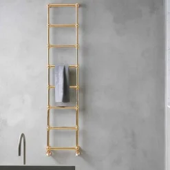 Viadurini Radiators Handtuchheizkörper Wasser-Hydraulischer modularer Handtuchwärmer Messingrohr Gold 311 W - Caesar