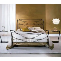 Viadurini Night Design Maßgeschneiderte Möbel|Schmiedeeisen Doppelbetten-Idra Doppelbett aus Schmiedeeisen in Design