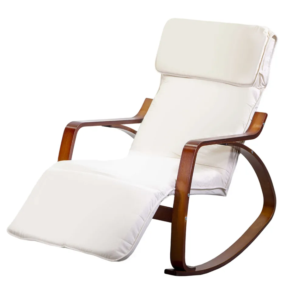 Viadurini Living Moderne Sessel-Indoor-Schaukel aus Birkenholz und Stoff - Abissi