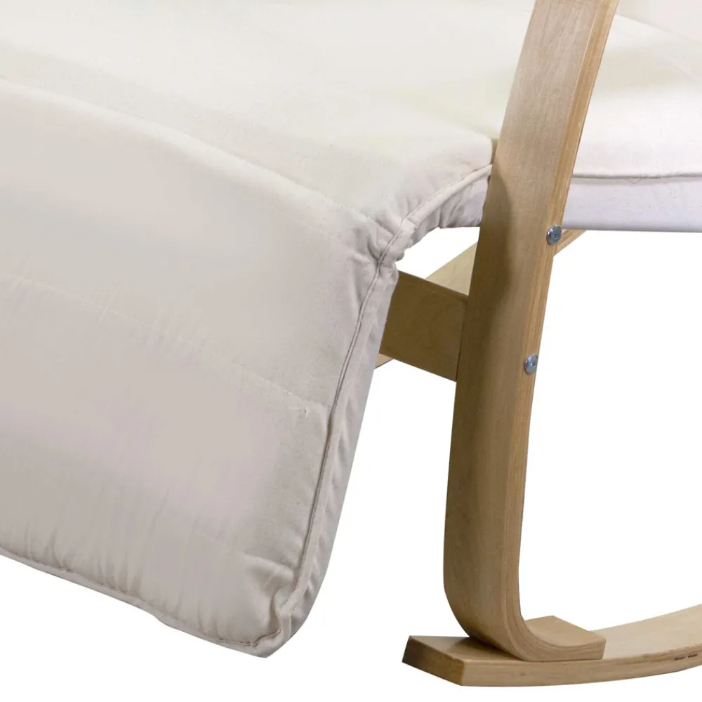 Viadurini Living Moderne Sessel-Indoor-Schaukel aus Birkenholz und Stoff - Abissi