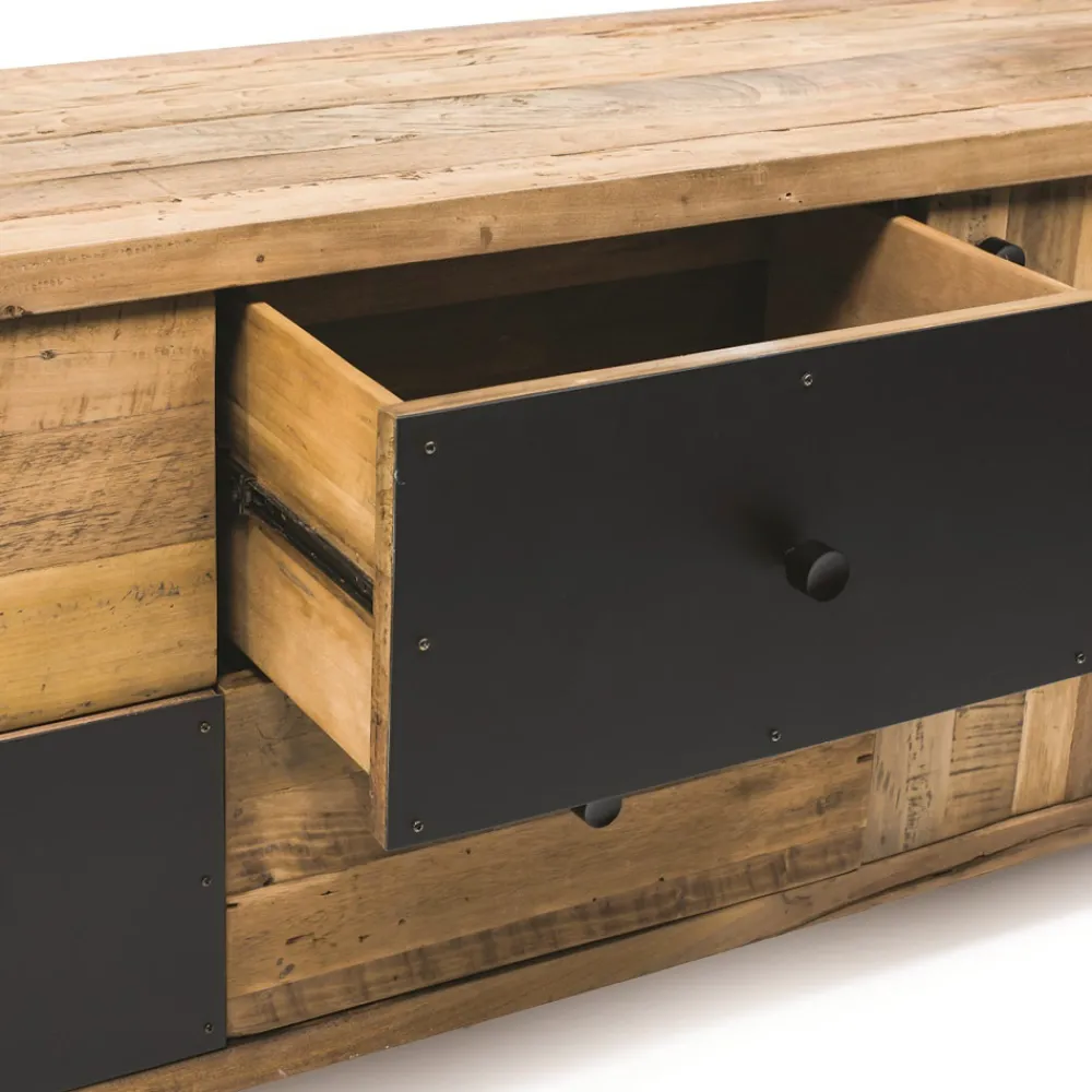 Viadurini Living Anrichte-Indoor-Sideboard mit einer Tür, 4 Schubladen und Metallfüßen - Slide