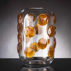 Viadurini Living Deko Artikel Und Wohnaccessoires-Indoor-Vase aus Muranoglas mit farbigen Details Made in Italy - Mirtos