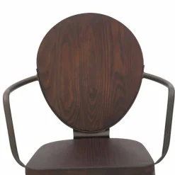 Viadurini Living Design Stühle-Industriedesign Stuhl Holzsitz und Eisengestell, 2 Stück - Delia