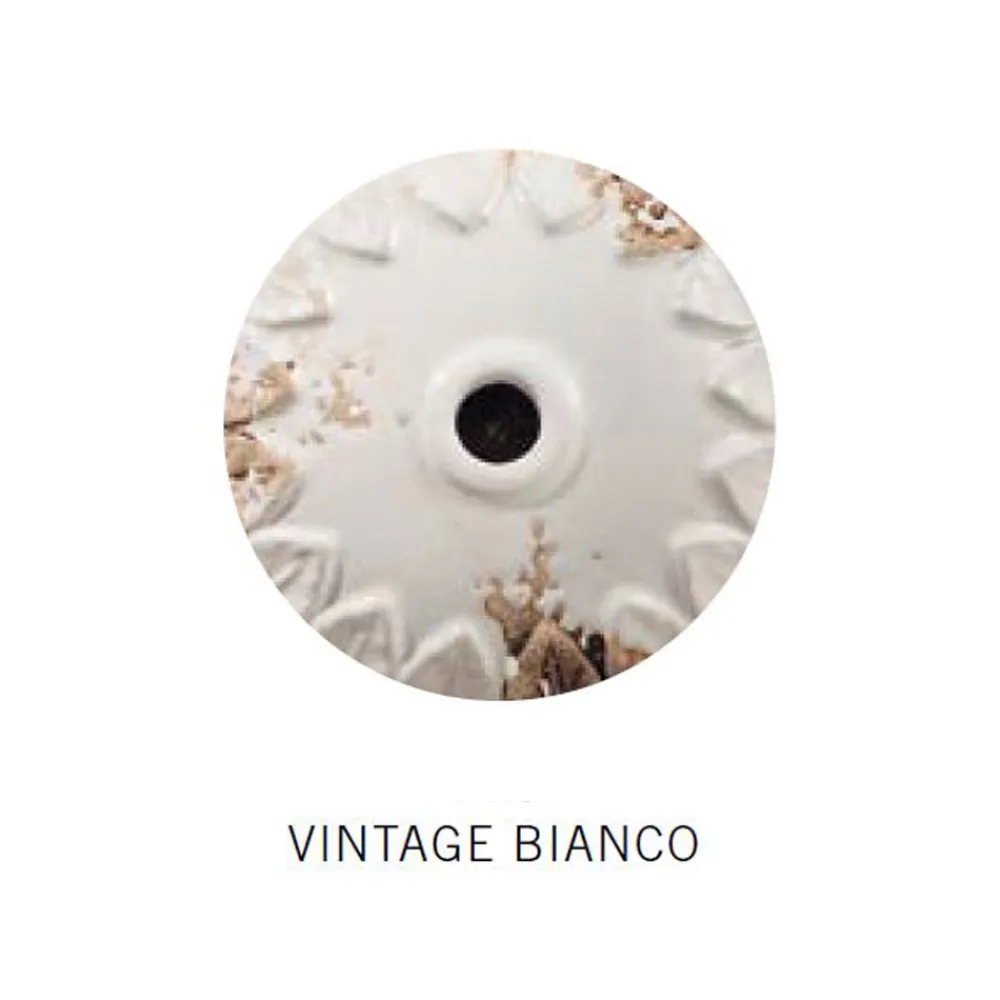 Ferroluce Pendelleuchte Industrial-Industrielle Pendelleuchte aus handgefertigtem Eisen und Keramik - Industriell