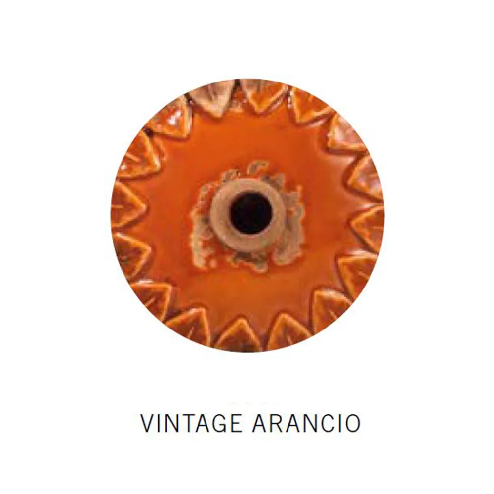 Ferroluce Pendelleuchte Industrial-Industrielle Pendelleuchte aus handgefertigtem Eisen und Keramik - Industriell