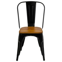 Viadurini in the Garden Gartenstühle Metall-Innen- und Außenstuhl aus Eisen und Holzsitz - Schreibwaren