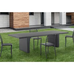 Viadurini Living Esstische-Innen- und Außentisch aus Zementharz – Aquamarin