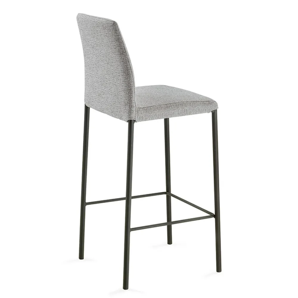 Viadurini Living Küchenhocker-Innenhocker aus Perlenstoff und schwarzen Beinen, hergestellt in Italien – Blumen