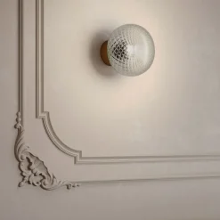 Viadurini Lighting Klassische Wandleuchten-Innenwandleuchte aus grauem Glas, hergestellt in Italien – Lucciola