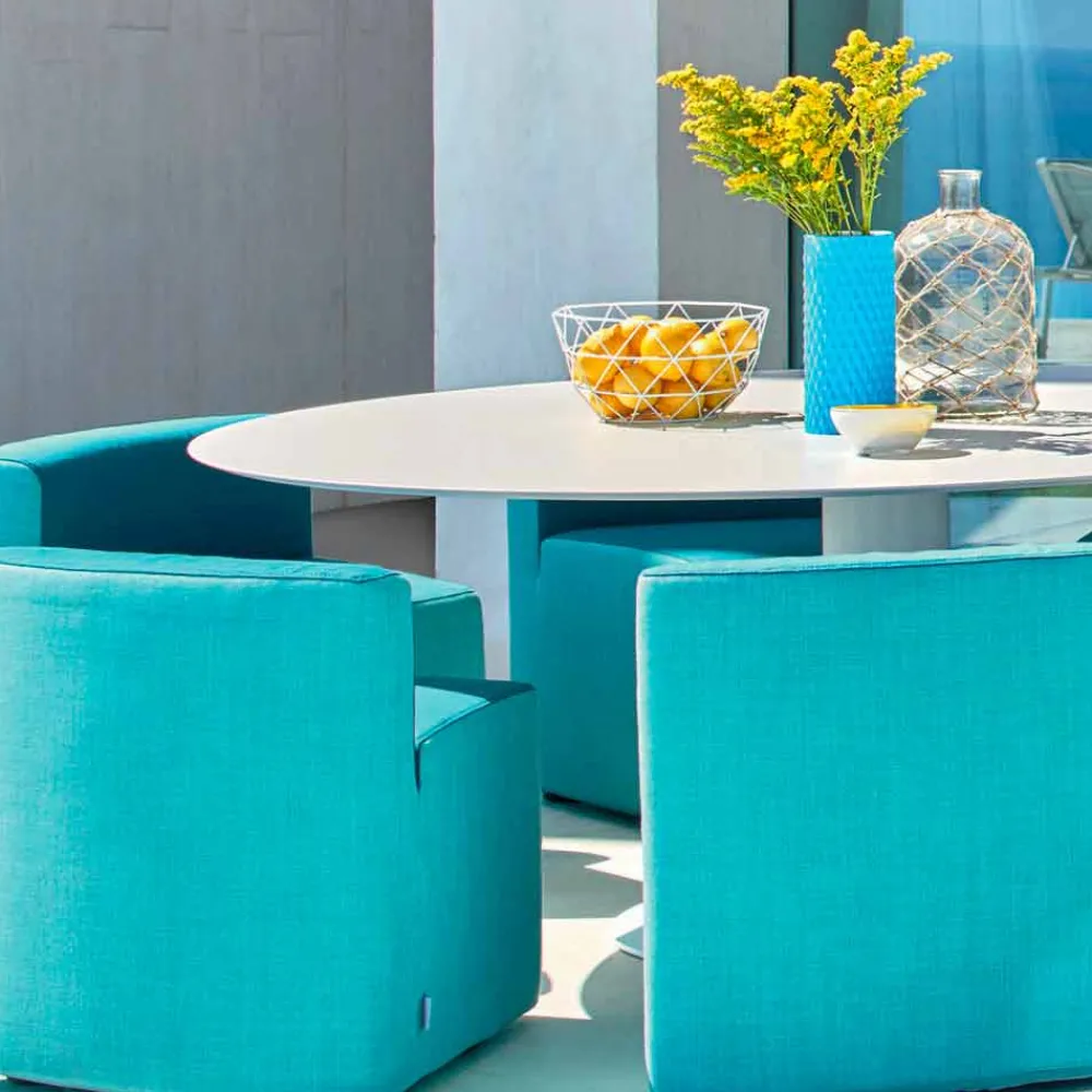 Varaschin Gartentische Fest-In&out Gartentisch + 8 Loungestühle Big