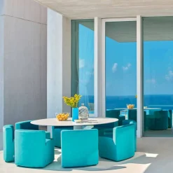 Varaschin Gartentische Fest-In&out Gartentisch + 8 Loungestühle Big