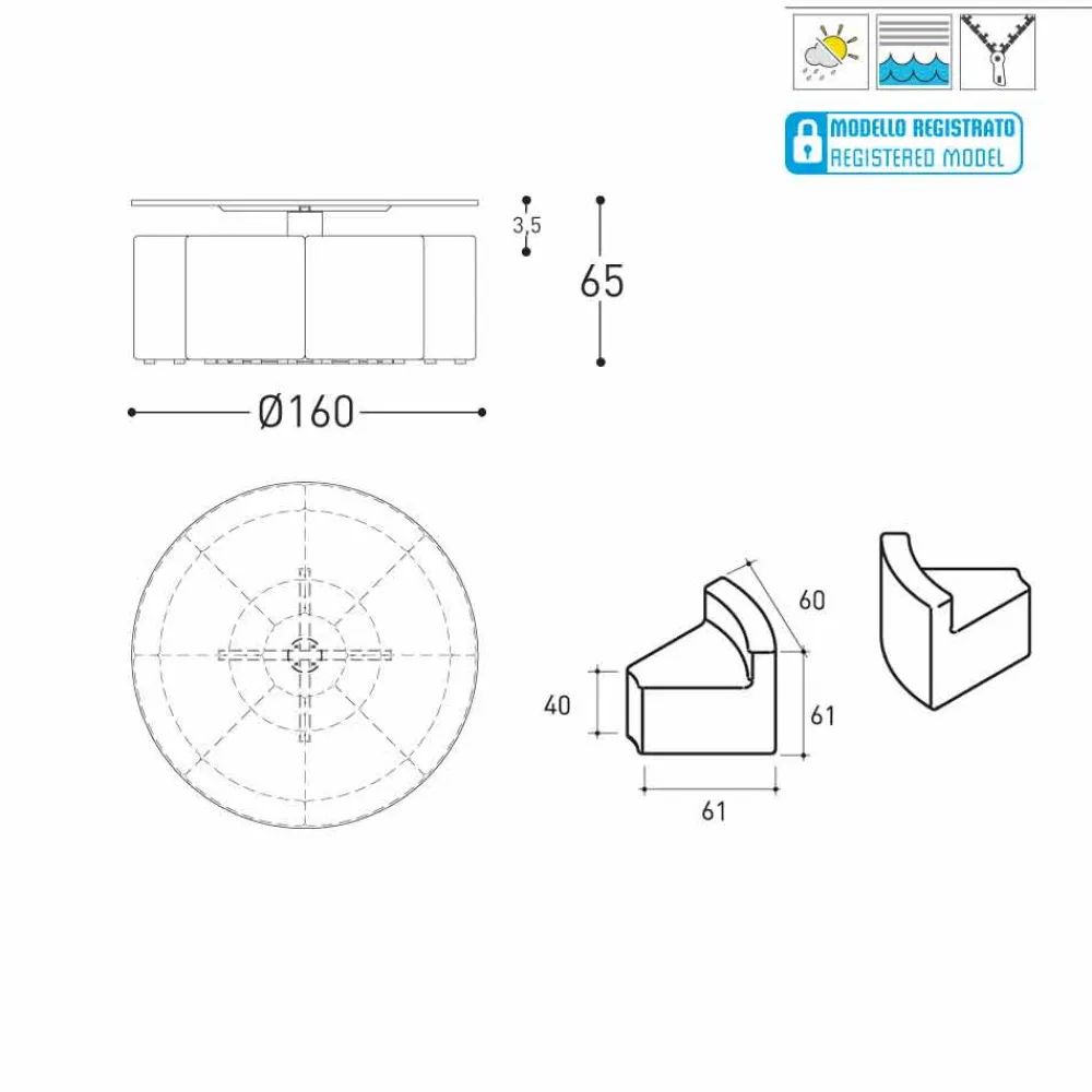 Varaschin Gartentische Fest-In&out Gartentisch + 8 Loungestühle Big