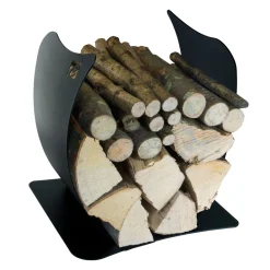 Viadurini Fire Design Kaminholzständer Aus Eisen Und Stahl-Interner Brennholzhalter aus lackiertem Stahl Made in Italy - Leopoldo