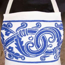 Viadurini by Marchi 1633 Küchen Schürzen-Italienische handwerkliche Schürze aus handbedrucktem Einzelstück aus Leinen - Viadurini von Marchi