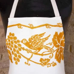 Viadurini by Marchi 1633 Küchen Schürzen-Italienische handwerkliche Schürze aus handbedrucktem Einzelstück aus Leinen - Viadurini von Marchi