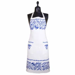 Viadurini by Marchi 1633 Küchen Schürzen-Italienische handwerkliche Schürze aus handbedrucktem Einzelstück aus Leinen - Viadurini von Marchi