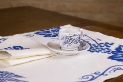 Viadurini by Marchi 1633 Tischdecken-Italienischer Hndgefertigtes Frühstücksservierset Handabdruck auf alten Stoffen