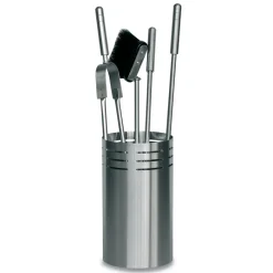 Viadurini Fire Design Kaminbesteck-Kaminbesteckhalter mit 4 Werkzeugen im Lieferumfang enthalten, hergestellt in Italien – Merlo