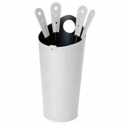 Firestyle Kaminbesteck-Kaminzubehör mit Nilar Lederhaltern, modernes Design