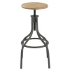 Viadurini Living Küchenhocker-Küchenhocker aus Eichenholz mit Metallstruktur - Salvo