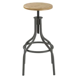 Viadurini Living Küchenhocker-Küchenhocker aus Eichenholz mit Metallstruktur - Salvo