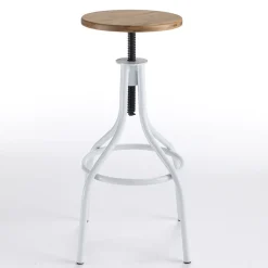 Viadurini Living Küchenhocker-Küchenhocker aus Eichenholz mit Metallstruktur - Salvo