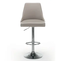 Viadurini Living Küchenhocker-Küchenhocker aus Öko-Leder und verchromtem Stahl, hergestellt in Italien – Nirvana
