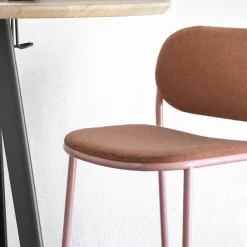 Viadurini Living Küchenhocker-Küchenhocker aus Stoff und Metall Made in Italy 2 Stück - Sangria