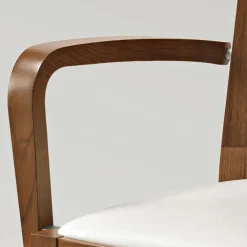 Viadurini Living Moderne Stühle-Küchenstuhl aus Buchenholz Kunstledersitz mit Armlehnen - Florent