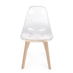 Viadurini Living Moderne Stühle-Küchenstuhl aus Buchenholz und Polycarbonat Design 4-teilig - Pisy