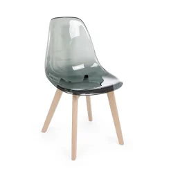 Viadurini Living Moderne Stühle-Küchenstuhl aus Buchenholz und Polycarbonat Design 4-teilig - Pisy