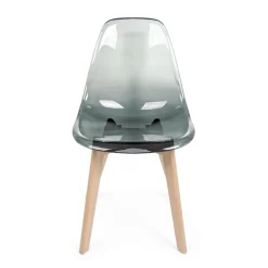 Viadurini Living Moderne Stühle-Küchenstuhl aus Buchenholz und Polycarbonat Design 4-teilig - Pisy