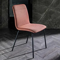 Viadurini Living Moderne Stühle-Küchenstuhl aus farbigem Stoff und Metall im modernen Design – Hermine