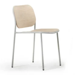 Viadurini Living Moderne Stühle-Küchenstuhl aus Holz und lackiertem Metall Made in Italy 2 Stück - Saffia